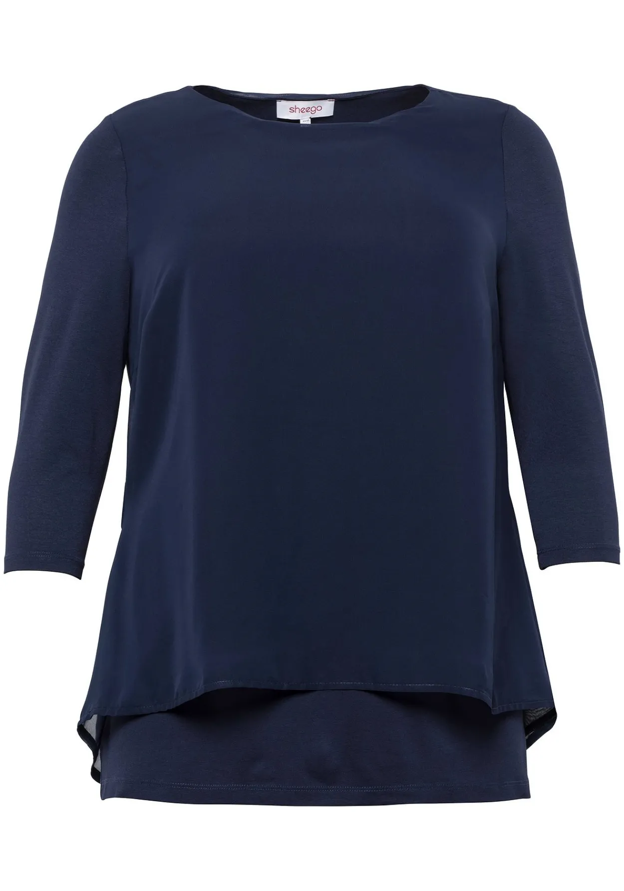 Blusenshirt in leichter A-Linie mit Zipfelsaum<sheego Discount