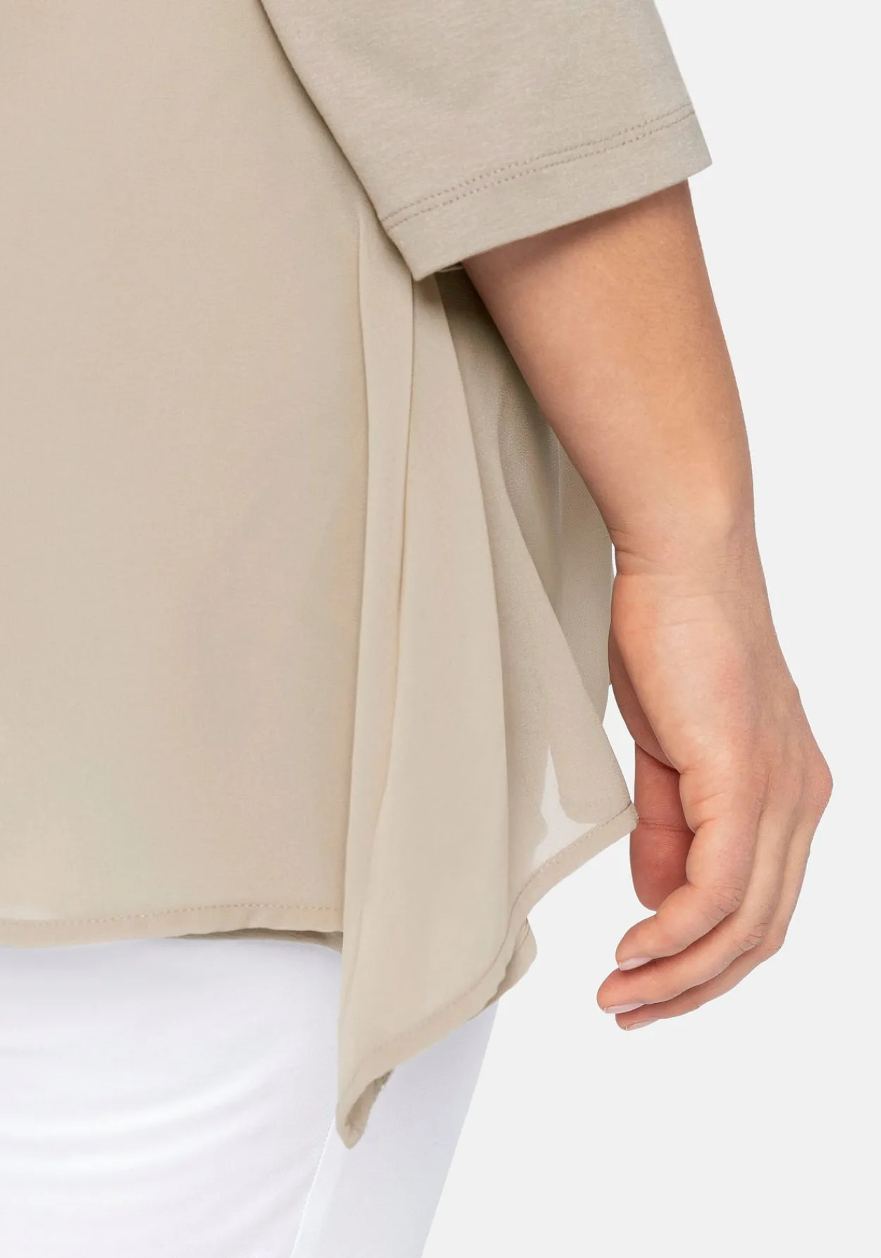 Blusenshirt in leichter A-Linie mit Zipfelsaum<sheego Clearance