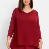 Blusenshirt mit Chiffon, doppellagig<sheego Outlet