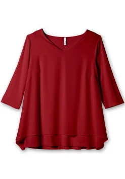 Blusenshirt mit Chiffon, doppellagig<sheego Outlet