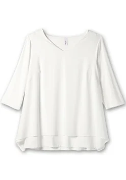 Blusenshirt mit Chiffon, doppellagig<sheego Best
