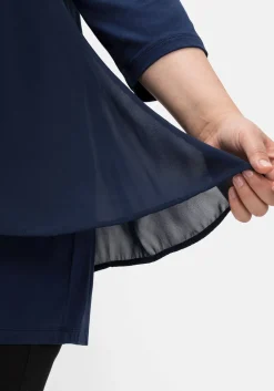 Blusenshirt mit Chiffon, doppellagig<sheego Sale