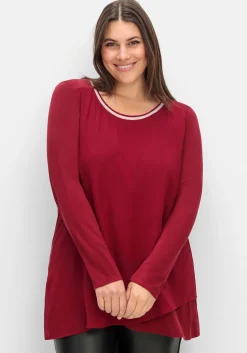 Blusenshirt mit doppellagigem Vorderteil<sheego Outlet