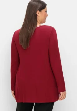 Blusenshirt mit doppellagigem Vorderteil<sheego Outlet