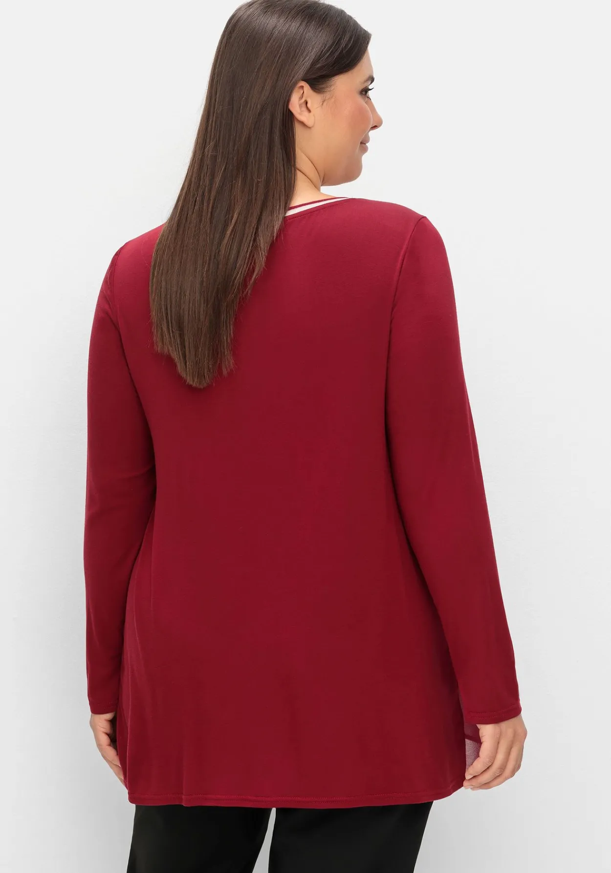 Blusenshirt mit doppellagigem Vorderteil<sheego Outlet