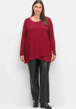 Blusenshirt mit doppellagigem Vorderteil<sheego Outlet