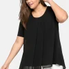 Blusenshirt mit gelegten Falten, im Lagenlook<sheego New