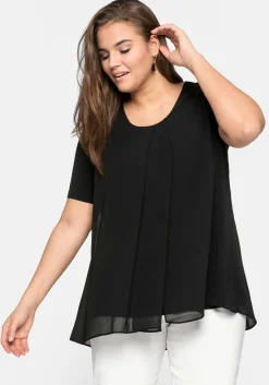 Blusenshirt mit gelegten Falten, im Lagenlook<sheego New