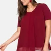 Blusenshirt mit gelegten Falten, im Lagenlook<sheego Best