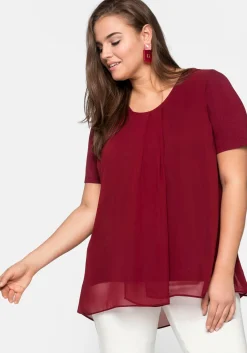 Blusenshirt mit gelegten Falten, im Lagenlook<sheego Best