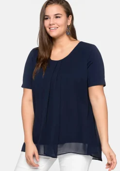 Blusenshirt mit gelegten Falten, im Lagenlook<sheego Best