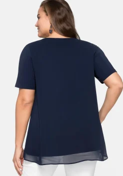 Blusenshirt mit gelegten Falten, im Lagenlook<sheego Best