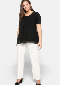 Blusenshirt mit gelegten Falten, im Lagenlook<sheego New