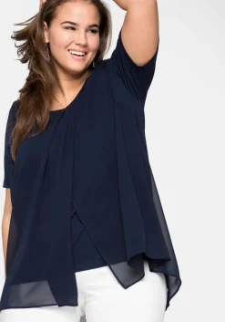 Blusenshirt mit gelegten Falten, im Lagenlook<sheego Best