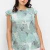 Blusentop mit floralem Print und Volants<sheego Sale
