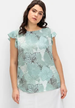 Blusentop mit floralem Print und Volants<sheego Sale