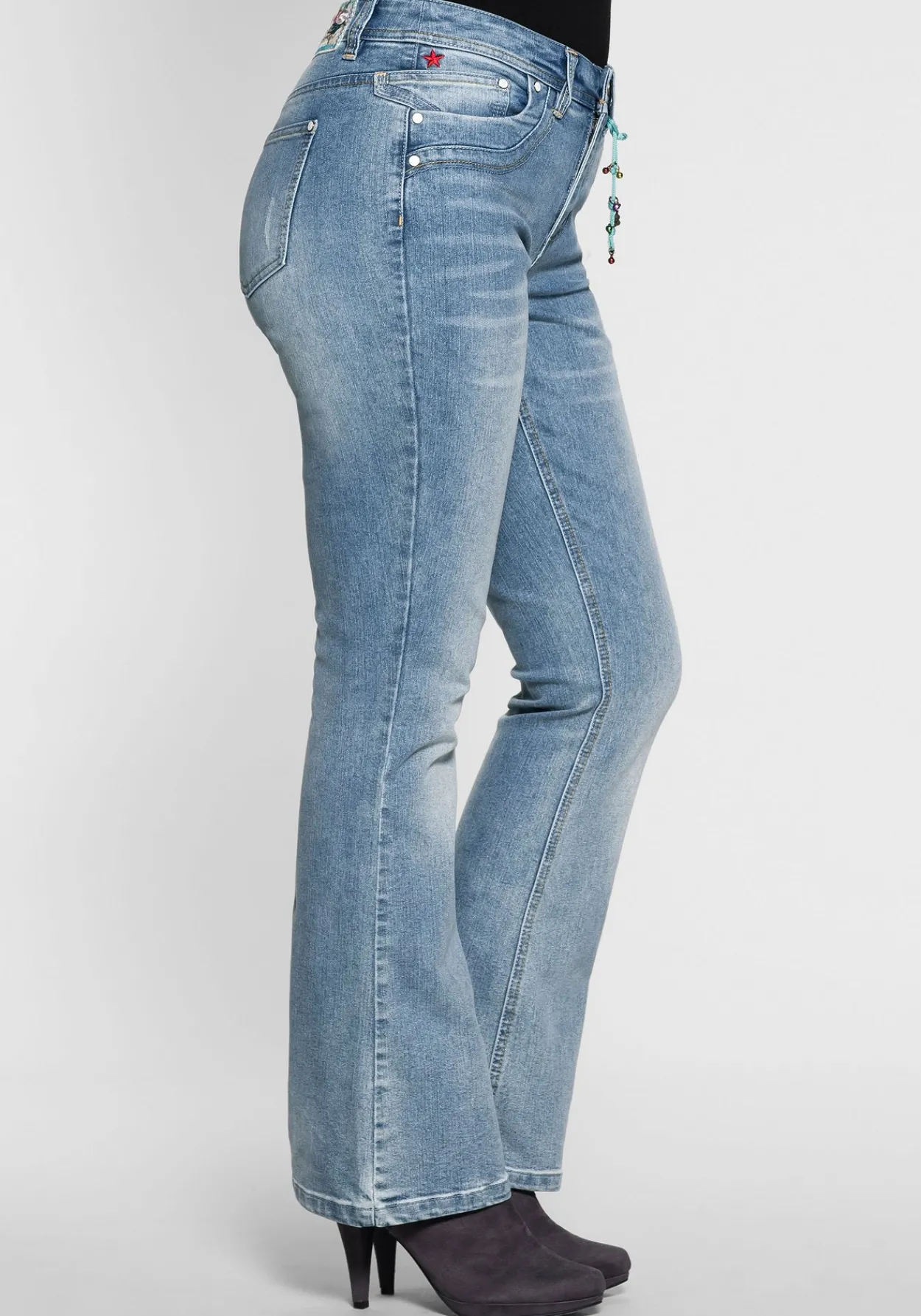 Bootcut Stretch-Jeans im Used-Look<sheego by Joe Browns Sale