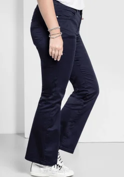 Bootcut-Hose aus elastischem Baumwoll-Twill<sheego Sale