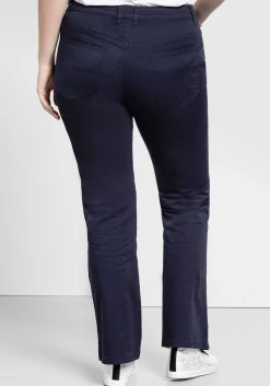 Bootcut-Hose aus elastischem Baumwoll-Twill<sheego Sale