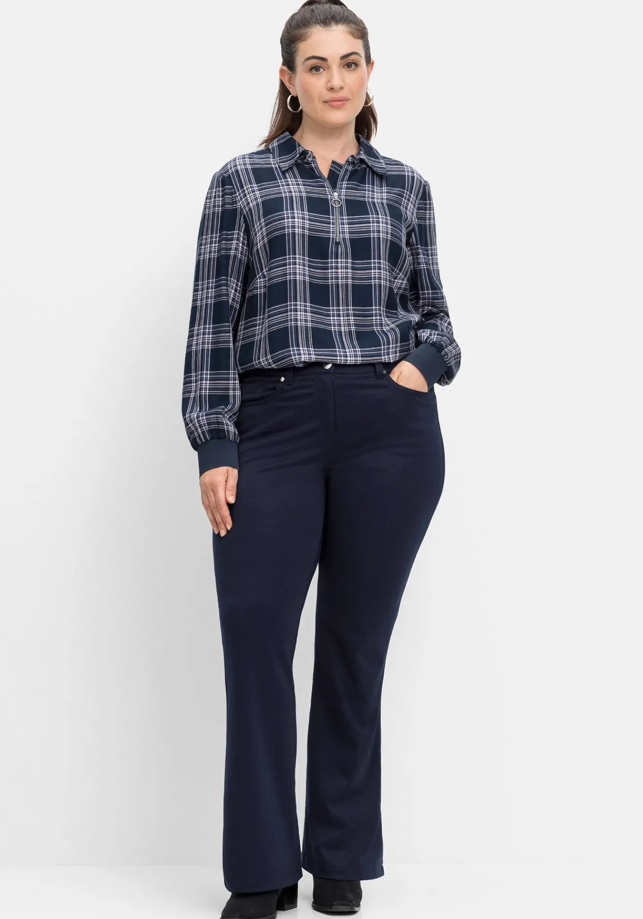 Bootcut-Hose in Five-Pocket-Form, elastische Qualität<sheego Sale