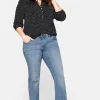Bootcut-Jeans in 5-Pocket-Form, mit Used-Effekten<sheego Best