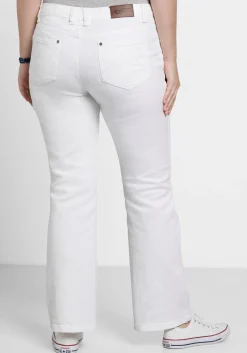 Bootcut-Jeans in 5-Pocket-Form, mit Used-Effekten<sheego New