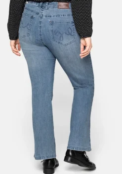 Bootcut-Jeans in 5-Pocket-Form, mit Used-Effekten<sheego Best