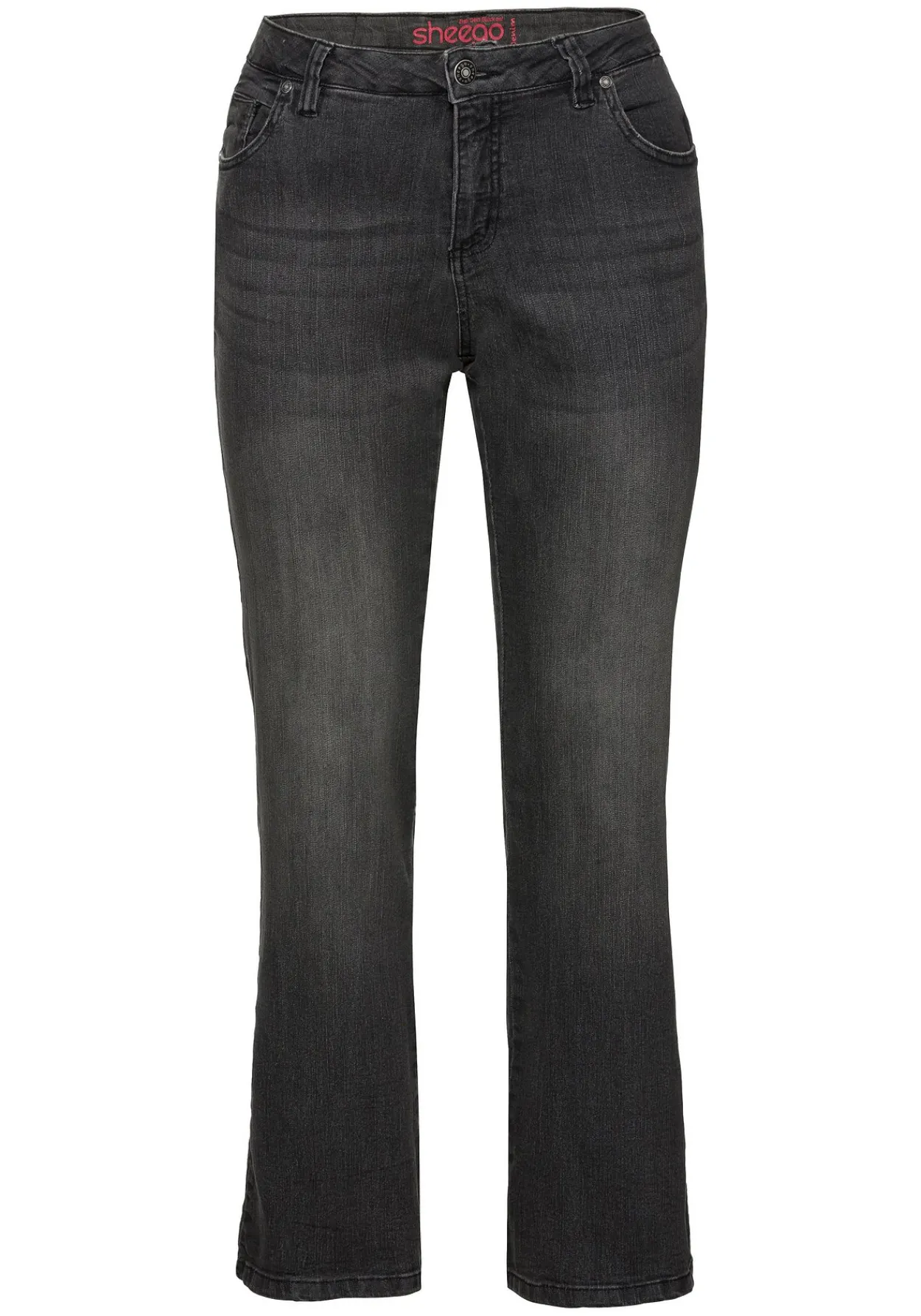 Bootcut-Jeans in 5-Pocket-Form, mit Used-Effekten<sheego Best