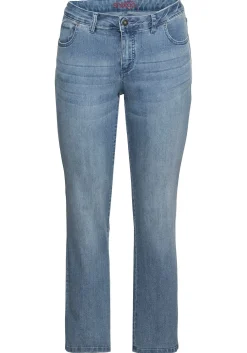Bootcut-Jeans in 5-Pocket-Form, mit Used-Effekten<sheego Best