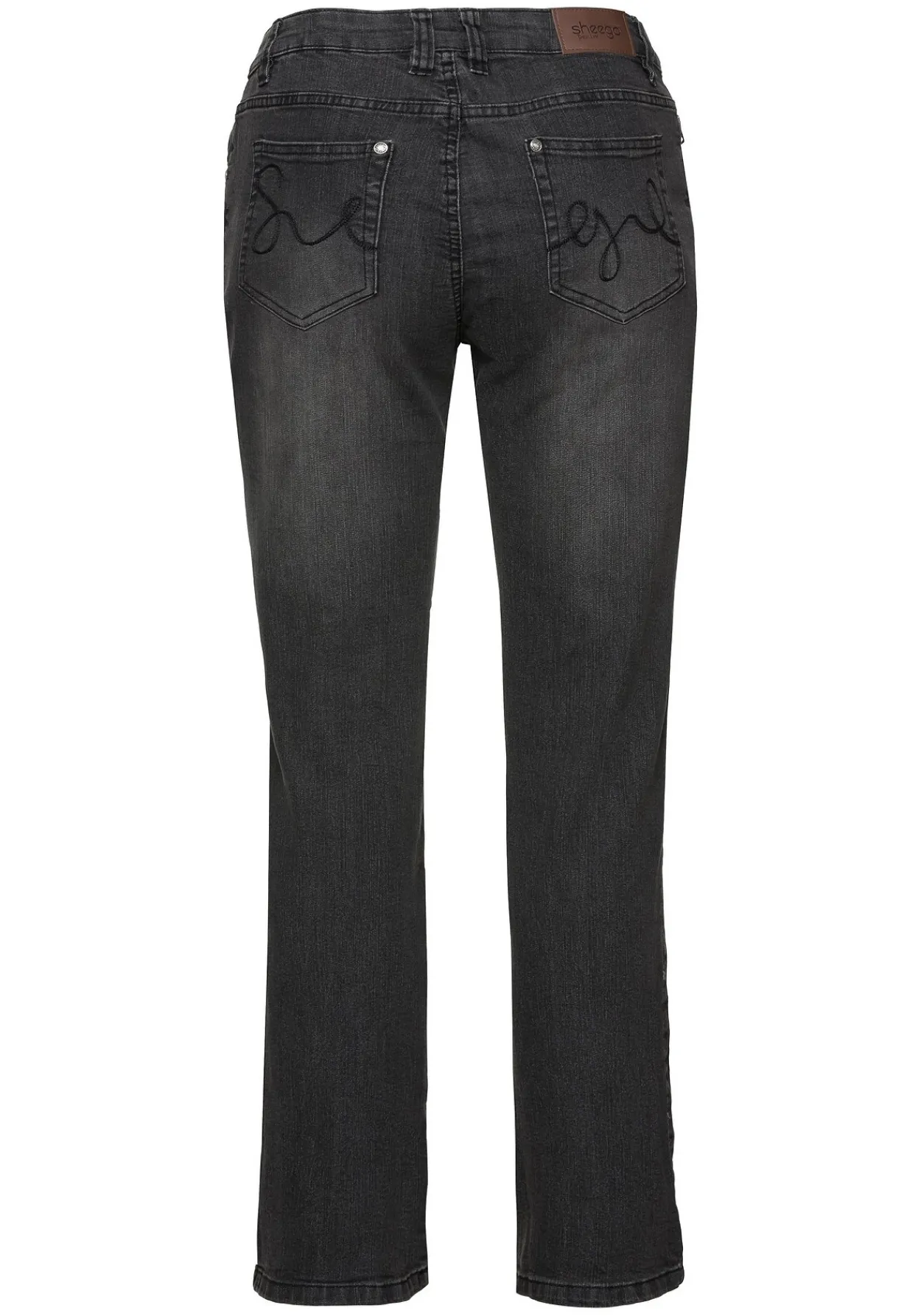 Bootcut-Jeans in 5-Pocket-Form, mit Used-Effekten<sheego Best