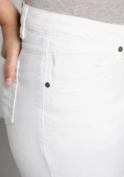 Bootcut-Jeans in 5-Pocket-Form, mit Used-Effekten<sheego New