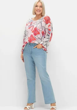 Bootcut-Jeans mit 3D-Catfaces<sheego Hot