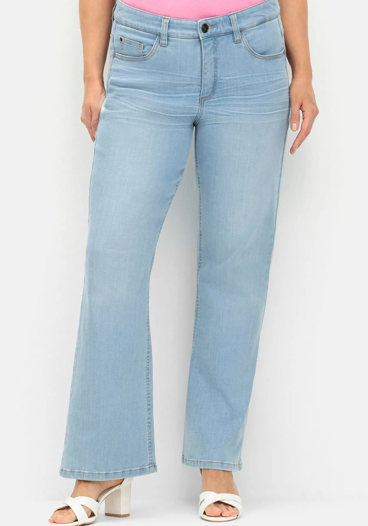 Bootcut-Jeans mit 3D-Catfaces<sheego Hot