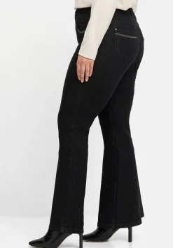 Bootcut-Jeans mit Kontrast-Stickerei, extralang<sheego Fashion