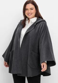 Cape mit Kapuze und 1-Knopf-Verschluss<sheego Clearance