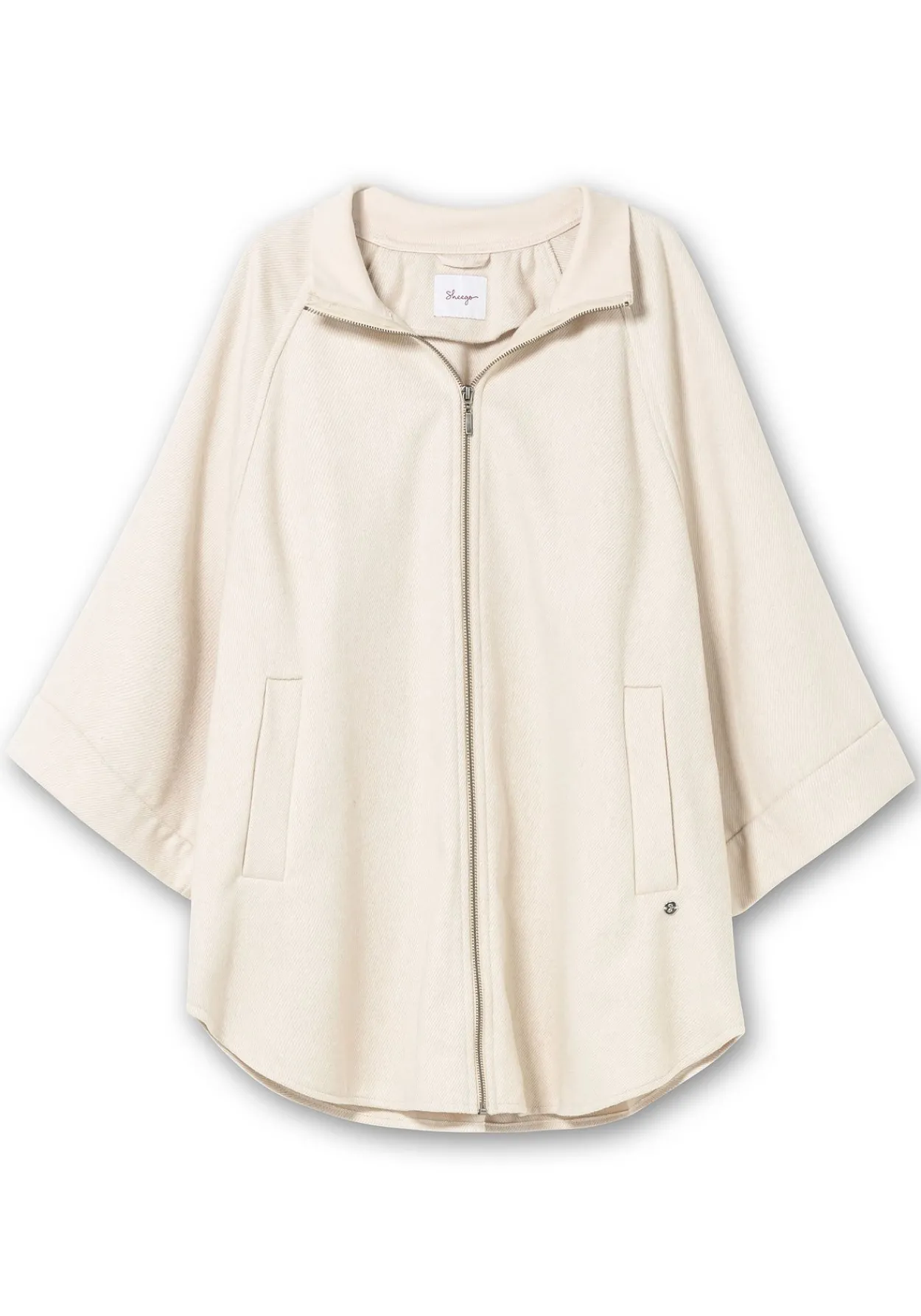 Cape-Jacke mit 3/4-Arm, mit Wolle<sheego Sale