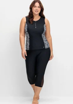 Capri-Badehose mit innenliegendem, fixiertem Slip<sheego Fashion