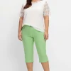 Caprijeans mit Teilgummibund und Glitzersteinen<sheego Sale