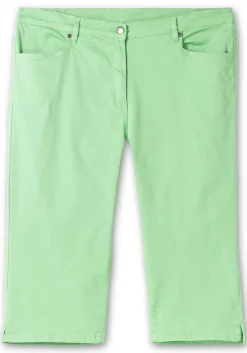 Caprijeans mit Teilgummibund und Glitzersteinen<sheego Sale