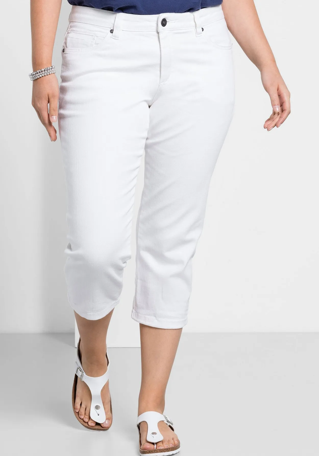 Caprijeans mit Used-Effekten<sheego Best