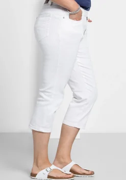Caprijeans mit Used-Effekten<sheego Best