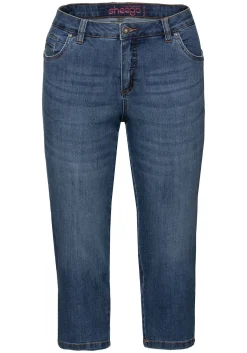 Caprijeans mit Used-Effekten<sheego Clearance