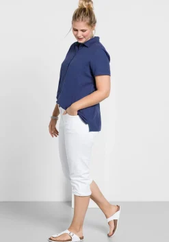 Caprijeans mit Used-Effekten<sheego Best