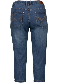 Caprijeans mit Used-Effekten<sheego Clearance