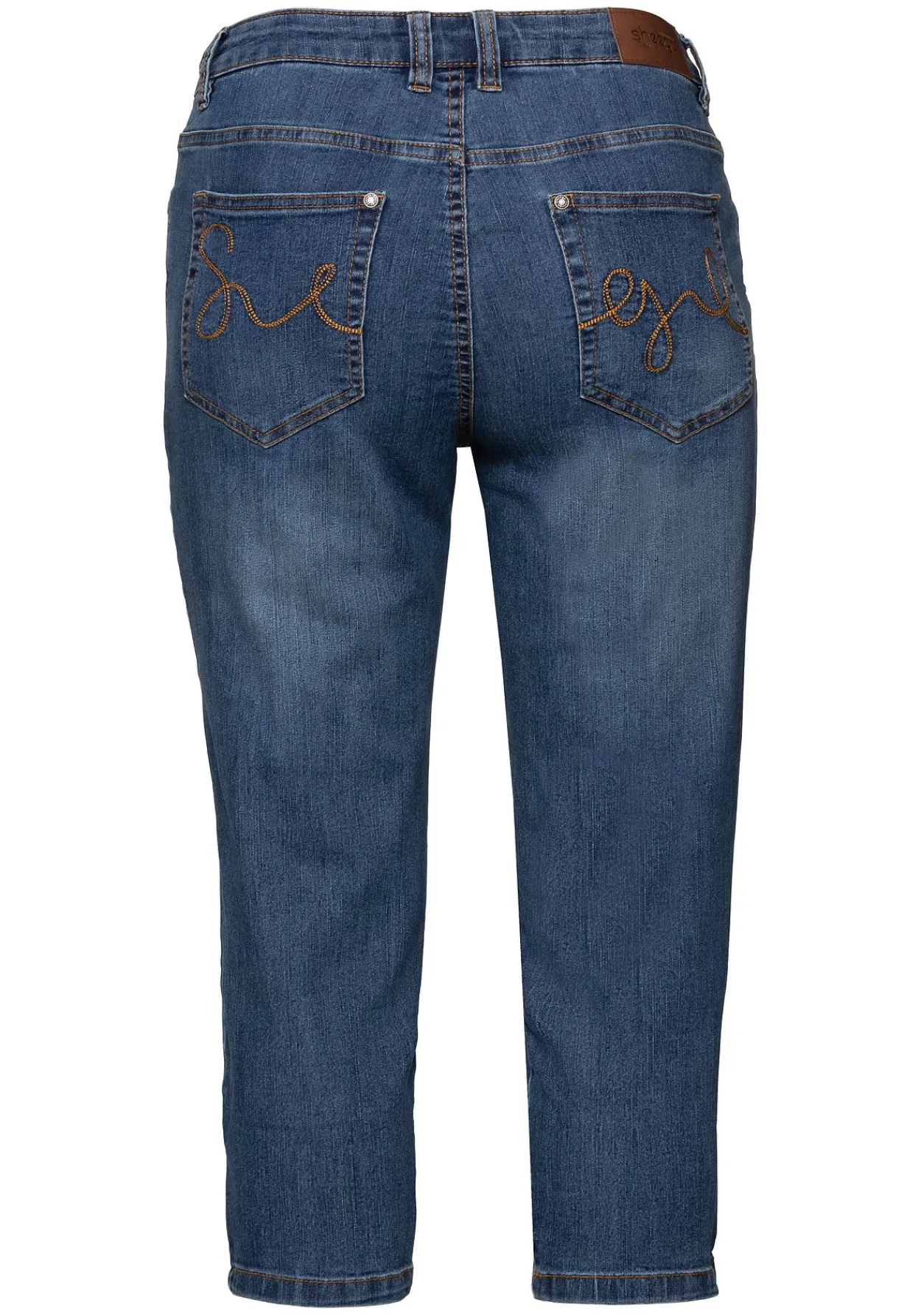 Caprijeans mit Used-Effekten<sheego Clearance