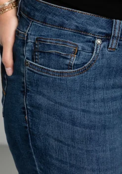 Caprijeans mit Used-Effekten<sheego Clearance