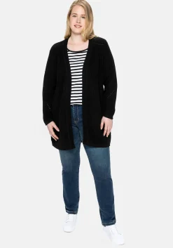 Cardigan aus Grobstrick, in offener Form<sheego Outlet