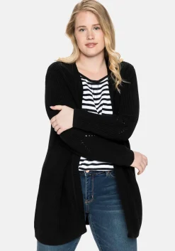 Cardigan aus Grobstrick, in offener Form<sheego Outlet