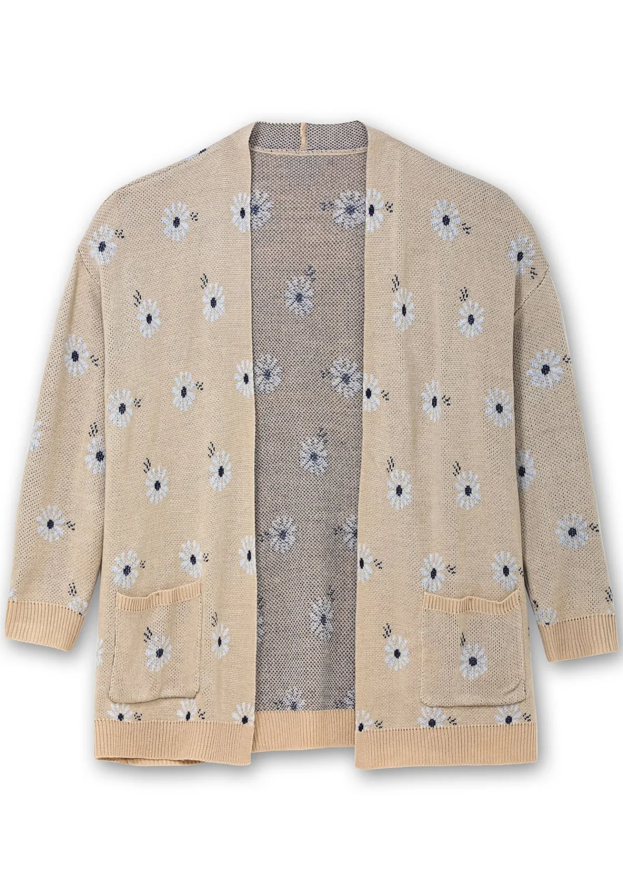 Cardigan mit Blüten-Jacquardmuster<sheego Sale