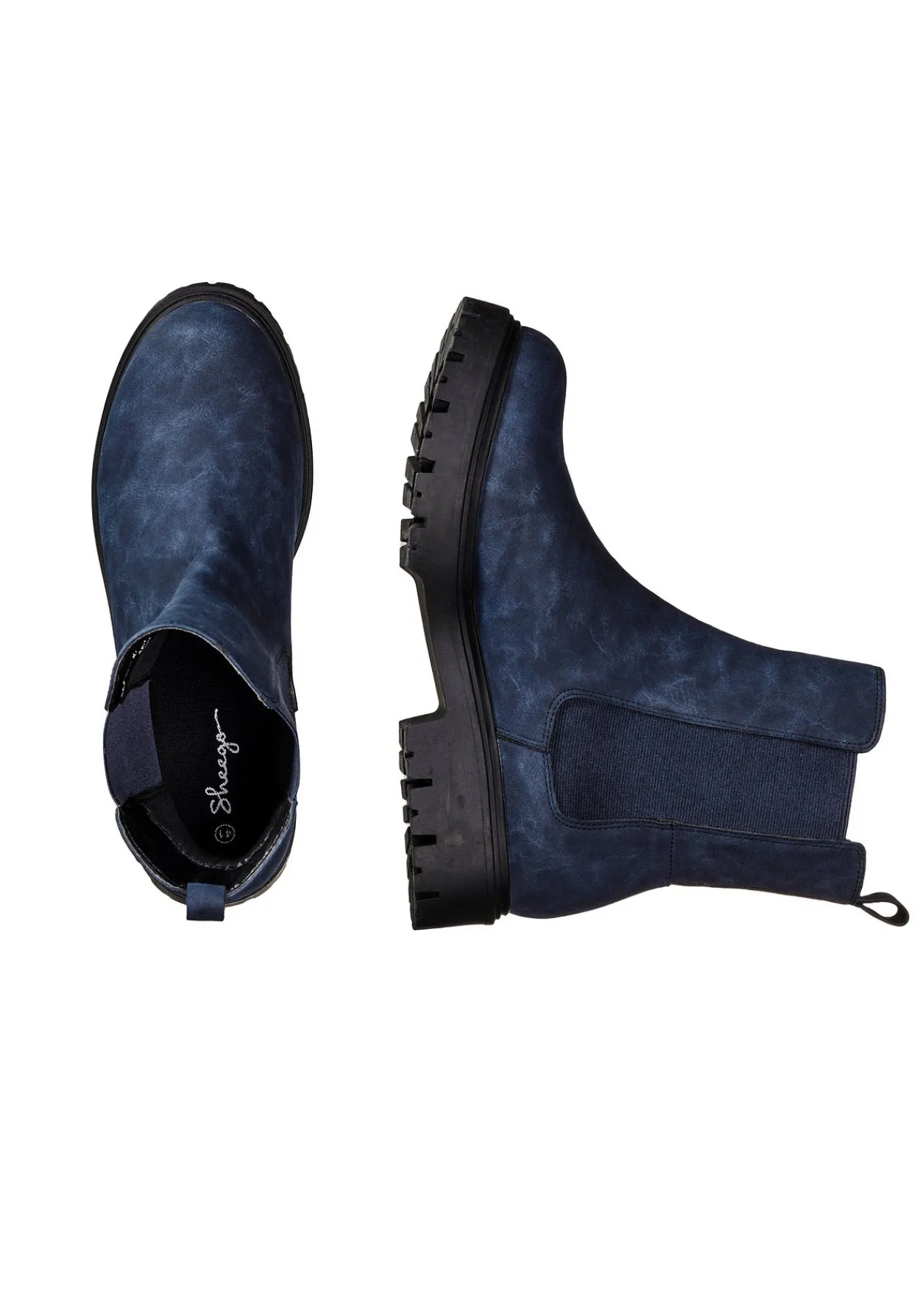 Chelsea-Boots aus Velourslederimitat<sheego New